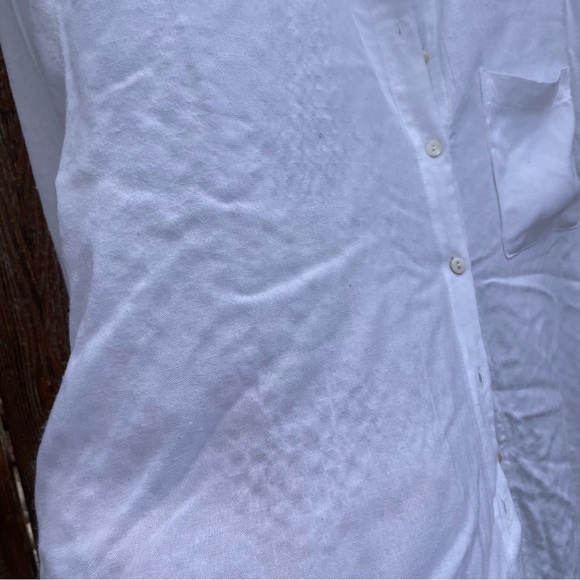 JANE &‎ DELANCEY Women’s White Long Sleeve Button Down Top Size Large - Picture 4 of 11